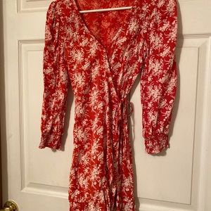 American Eagle outfitters floral wrap dress